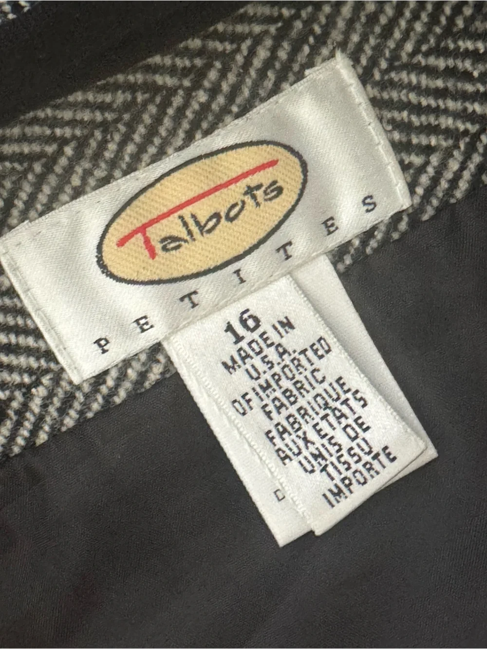 N/A talbots wool